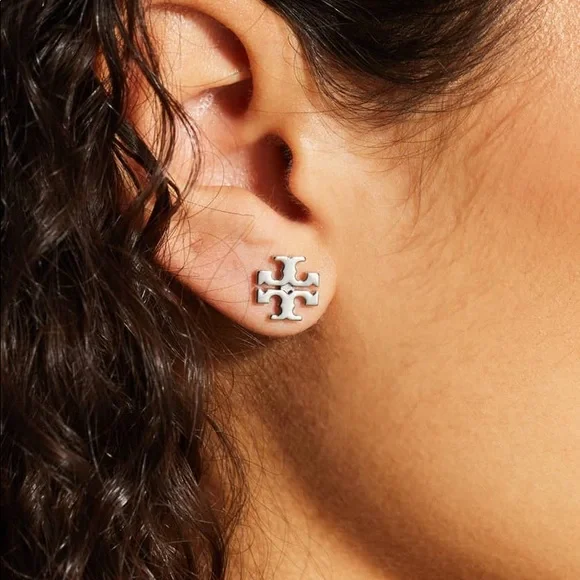 Tory Burch | Jewelry | Tory Burchlogo Stud Earrings | Poshmark